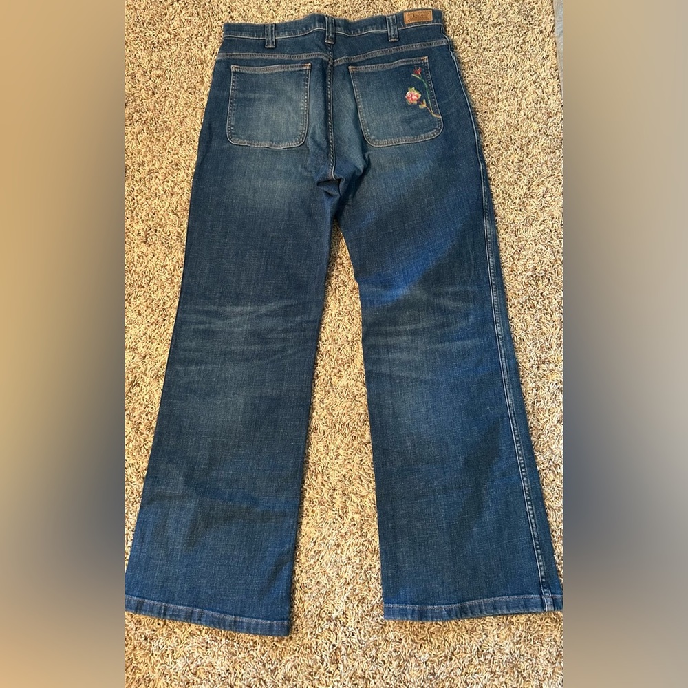 Polo Ralph Lauren- Embroidered Flared Leg Pants - Size 33R - Picture 2 of 7
